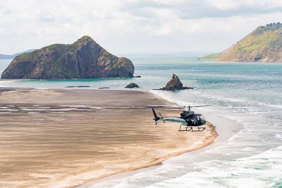 Auckland: 36 min scenic helicopter flight - Coast to Coast - Downtown Auckland, Viaduct Harbour, and the Sky Tower from above