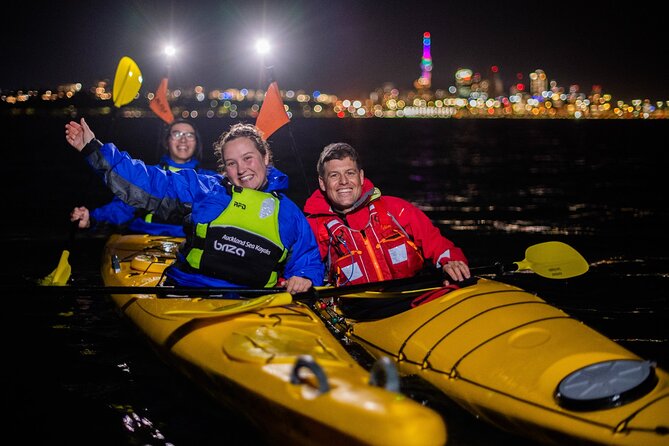 Auckland City Lights Night Kayaking Tour - Harbour Bridge paddling and the Vector Light payoff