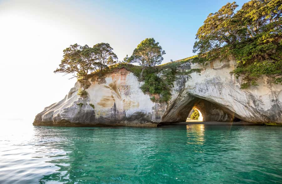 Auckland: Coromandel Driving Creek & Cathedral Cove Day Tour - Cathedral Cove Marine Reserve: walking the track to that dramatic arch