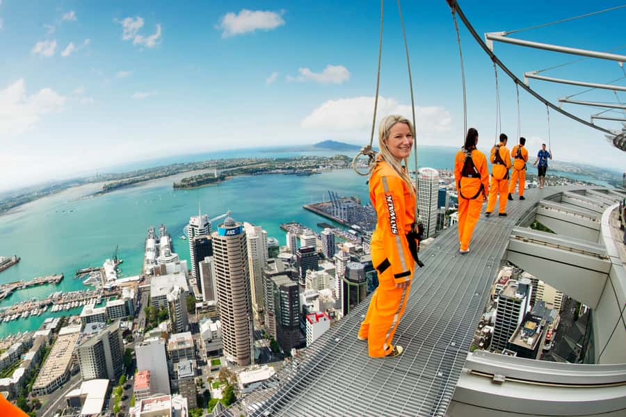 Auckland: Sky Tower SkyWalk - 192m High Edge Walk - SkyWalk Basics: 192m High, Harnessed, and Open-Air