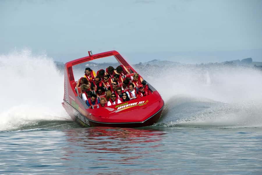 Auckland: Waitemata Harbour Jet Boat Ride - Westhaven Marina Views: Super Yachts, Big Harbour, and Departure Energy