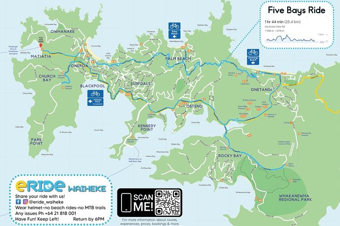 eRide Waiheke 5 bays ride - Price and value: $73.85 makes sense if you use the freedom