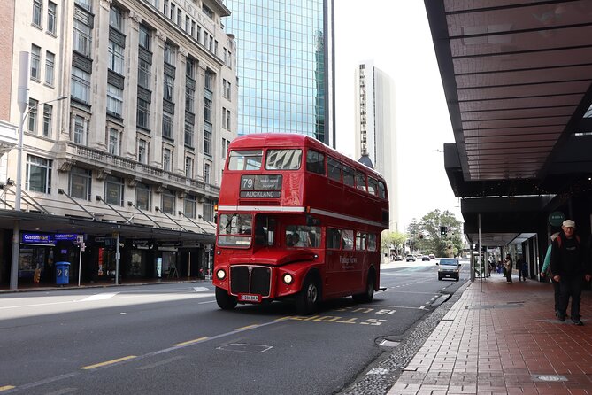London Routemaster Double Decker Auckland Discovery - Karangahape Road (K Rd): street art, old buildings, and shop-window energy