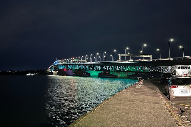 Private Night Tour of Auckland, Sky Tower Bar, Bridge & Museum - Auckland Harbour Bridge: engineering, night angles, and quick photos