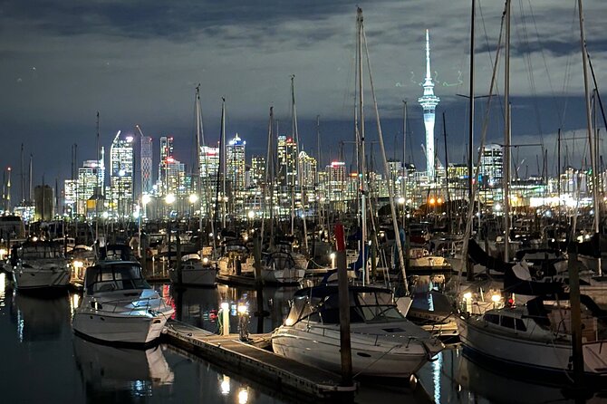Private Night Tour of Auckland, Sky Tower Bar, Bridge & Museum - Westhaven Marina: real boat life, not just postcard scenery