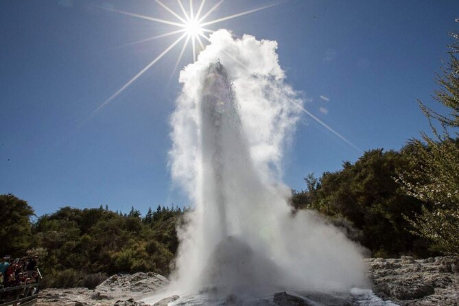 Private Tour [2 Days]: Auckland to Waitomo Caves, Rotorua, Te Puia & Wai-O-Tapu - Rotorua drive-in and city highlights: gardens and geothermal viewpoints