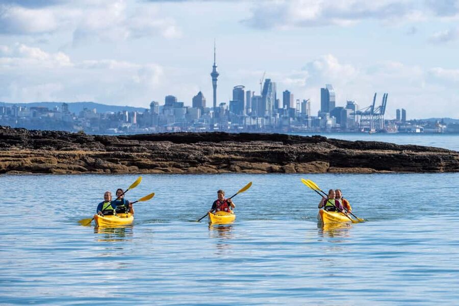 Rangitoto Island: Sea Kayak & Summit Hike Day Trip - Crossing Waitemata Harbor: the “sparkling waters” start