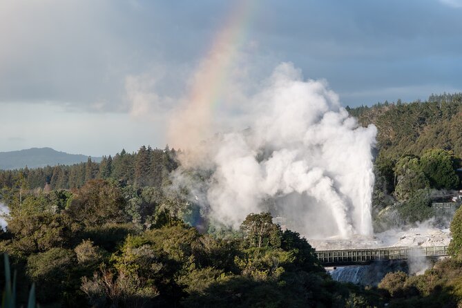 Rotorua Highlights Tour inc. Te Puia Tour, Lunch & Cultural Show - Rotorua City Drive: Lake Rotorua, Government Gardens, and Rachel Spring