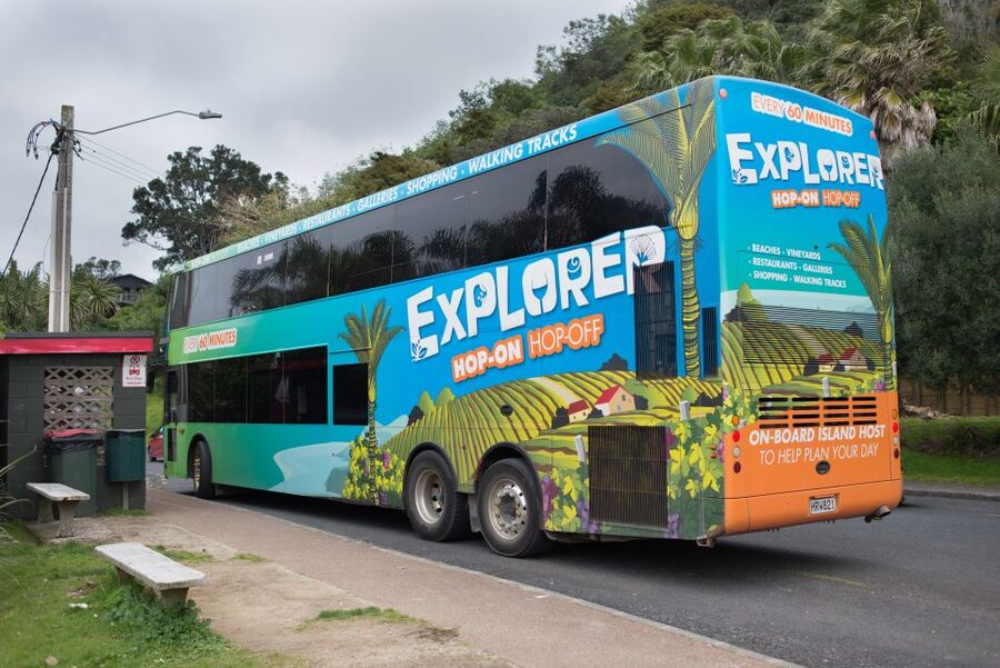 Waiheke Island: Ferry & Hop-On Hop-Off Explorer Bus Tickets - Oneroa village stops for lunch, shopping, and sea-air wandering