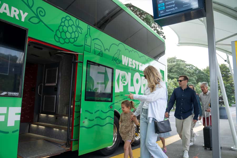 Waiheke Island: Ferry & Hop-On Hop-Off Explorer Bus Tickets - From Mātiatia to the hop-on bus: your day starts fast