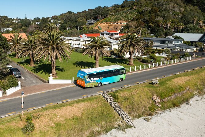 Waiheke Island Hop-On Hop-Off Explorer Bus - Entering Waiheke from Matiatia: ferry connection you must set up