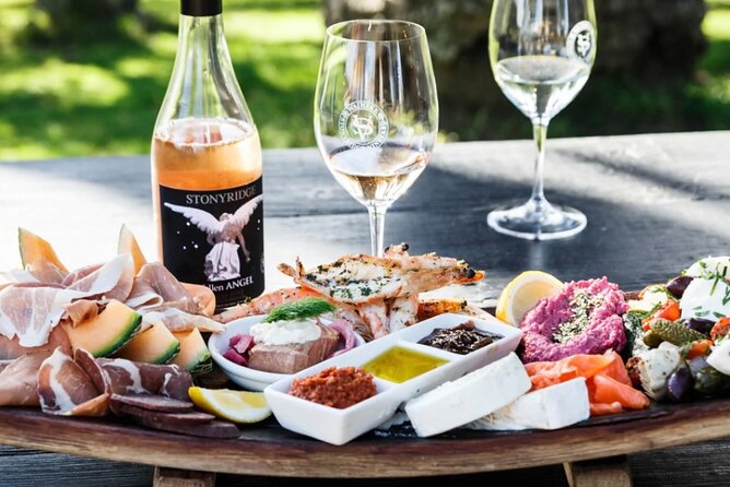 Waiheke Island: Taste&Graze Whisky Cellar Tour, Food, Olive Oil - Mudbrick Vineyard: sea views and an easy, classic tasting