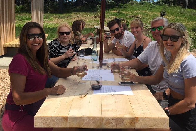 Waiheke island wine tours with Waitiki Tours - Oneroa Beach and the quick Palm Beach lookout moment