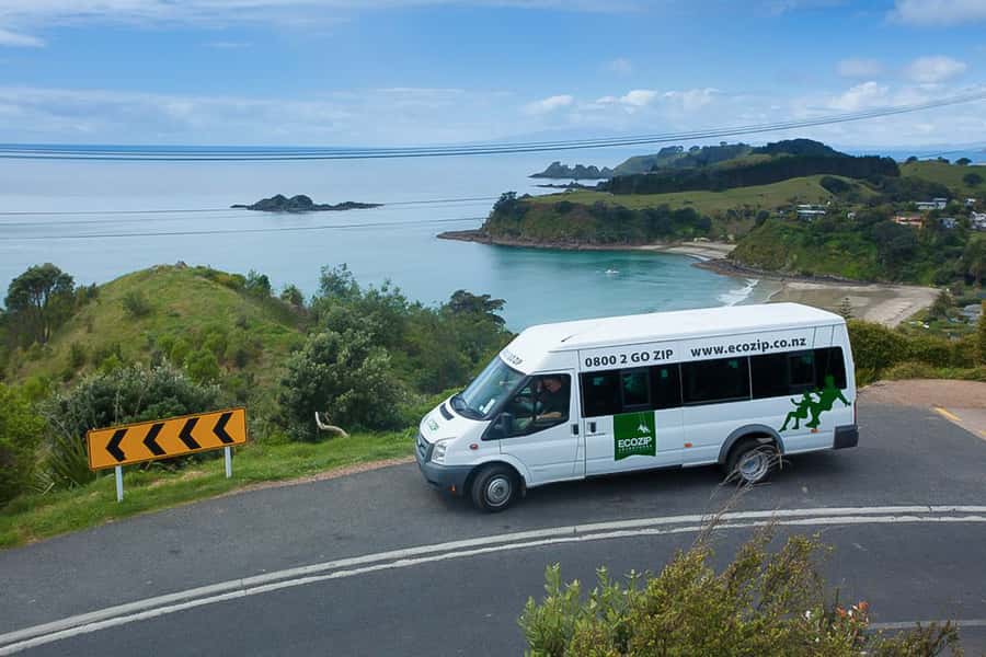 Waiheke Island: Zipline and Native Forest Adventure Trip - From Matiatia Ferry Terminal to the zipline: how the 3 hours usually land